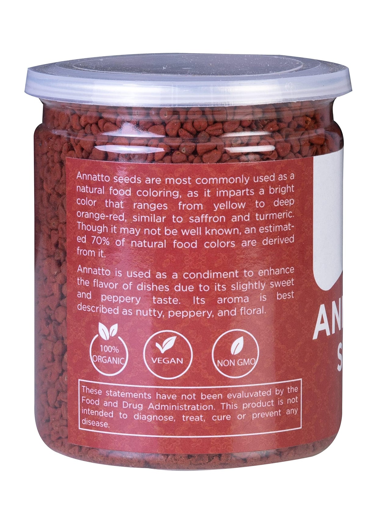 Yogi's Gift annatto seeds closeup highlighting color for rubs