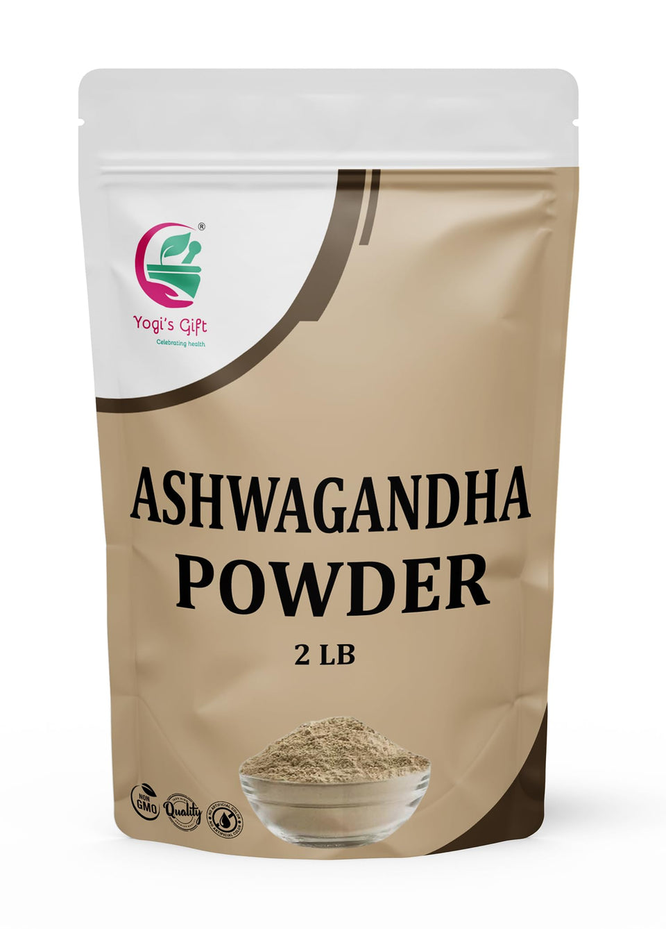 Yogi’s Gift Ashwagandha powder in bulk bag, easy to scoop for daily teas