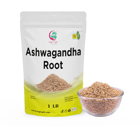Yogi's Gift Ashwagandha root 1lb bundle closeup for tea preparation