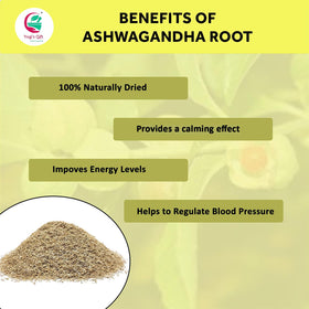 Yogi's Gift Ashwagandha tea preparation with chopped root for soothing beverage