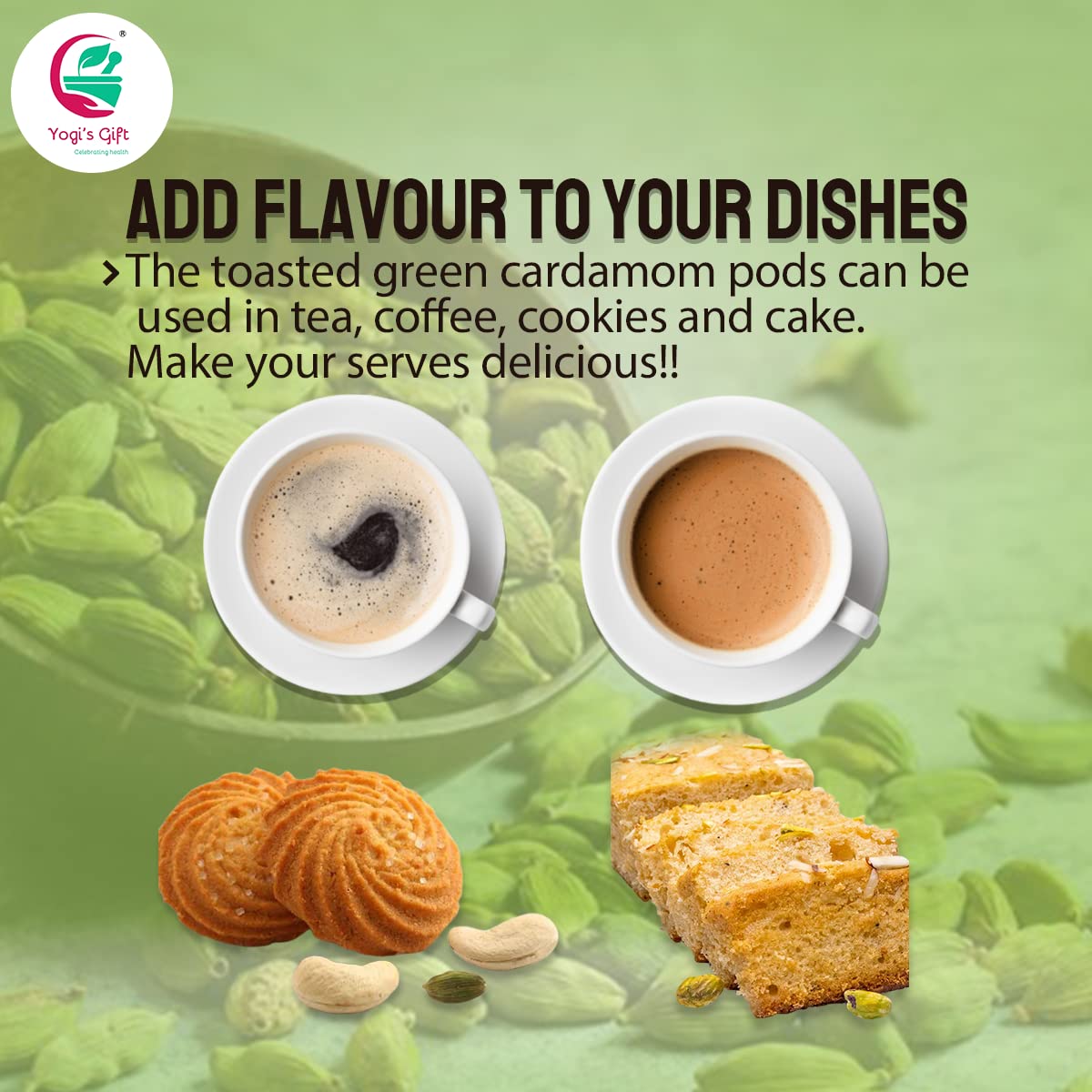YOGI'S GIFT cardamom powder baked goods use enhancing pastries