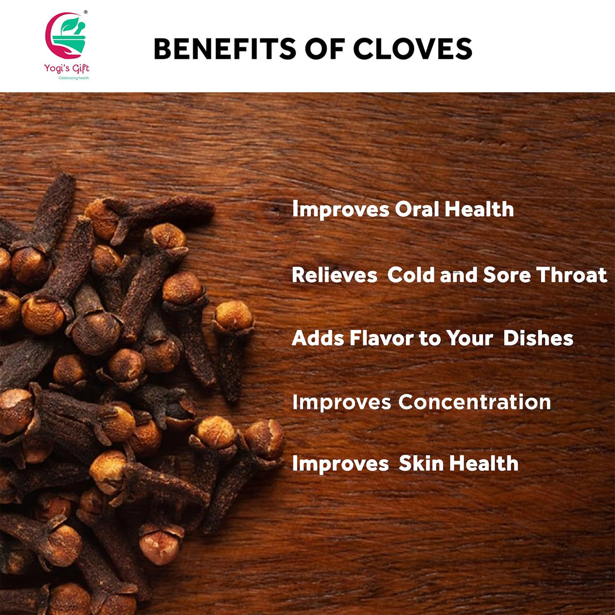 Yogi's Gift clove buds offer a traditional breath-freshening aroma.