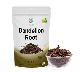 Yogi's Gift dandelion root - raw, whole root ideal for tea, broths, and savory recipes.