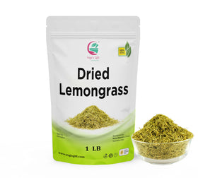 Yogi’s Gift dried lemongrass loose leaf delivers bright citrus aroma for teas and dishes.