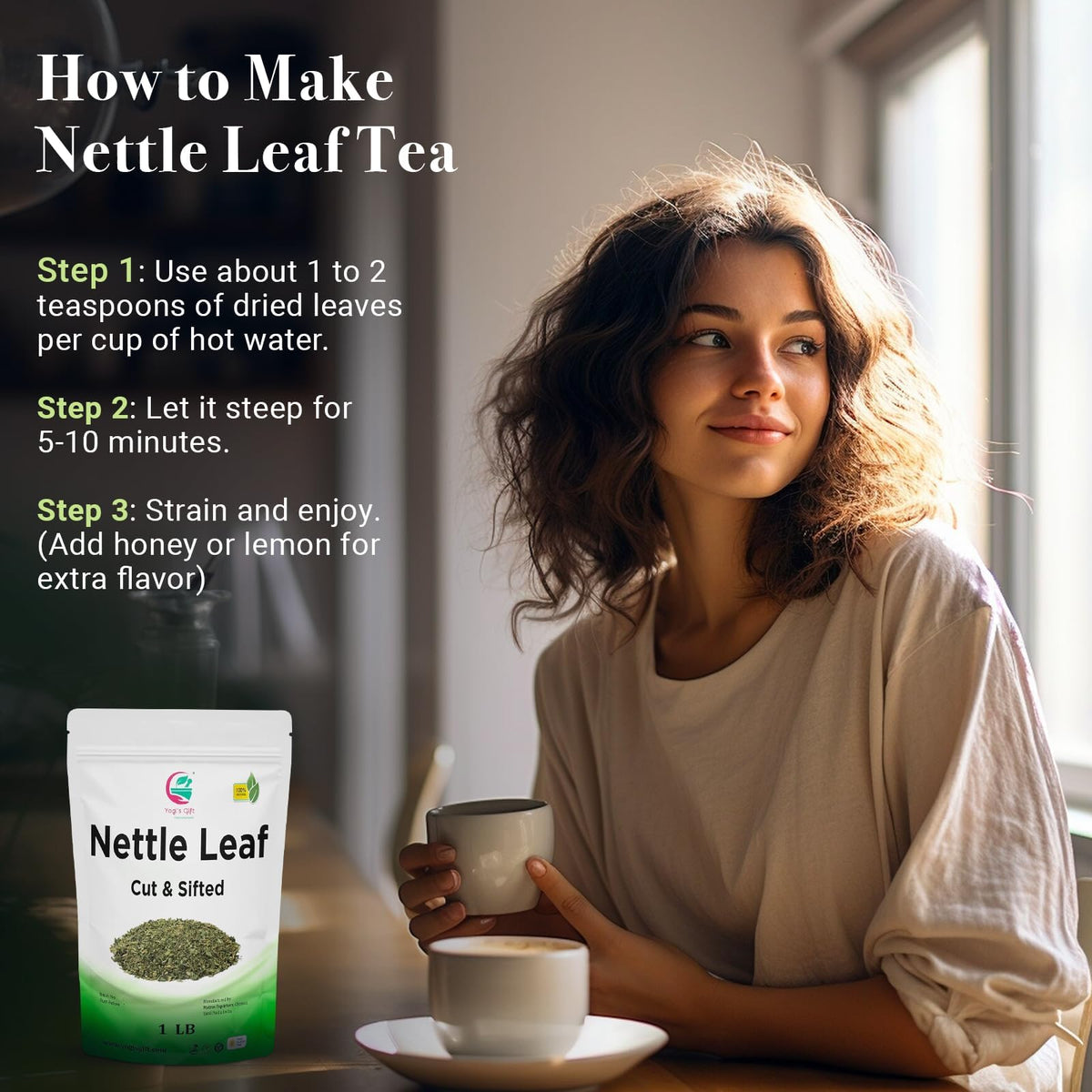 Yogi's Gift ethically sourced nettle leaves in bulk for everyday meals