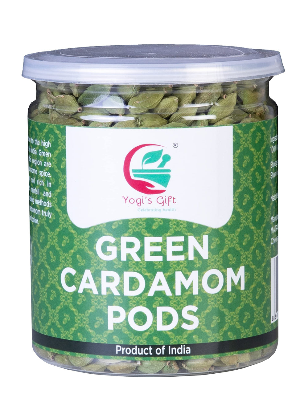 YOGI’S GIFT green cardamom pods whole 6oz for vibrant coffee and desserts