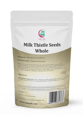 Yogi’s Gift milk thistle seeds steeping in hot water for tea, with a mild nutty aroma.