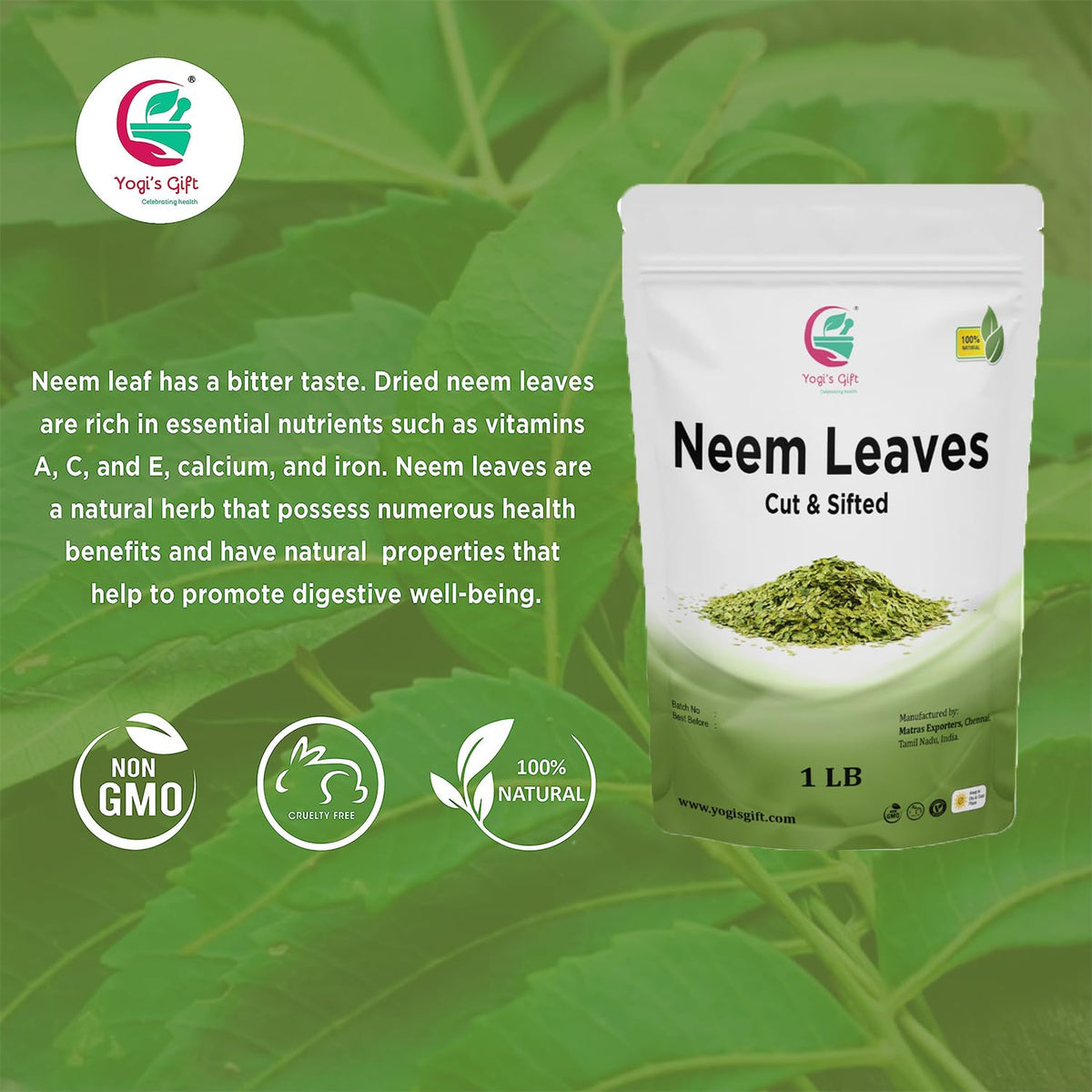 Neem tea infusion in a cup ready to enjoy aroma.