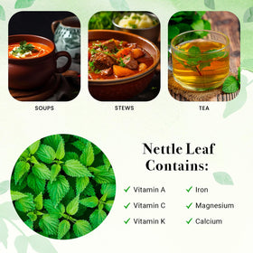 Yogi's Gift nettle leaves for DIY wellness blends and natural flavor boosters