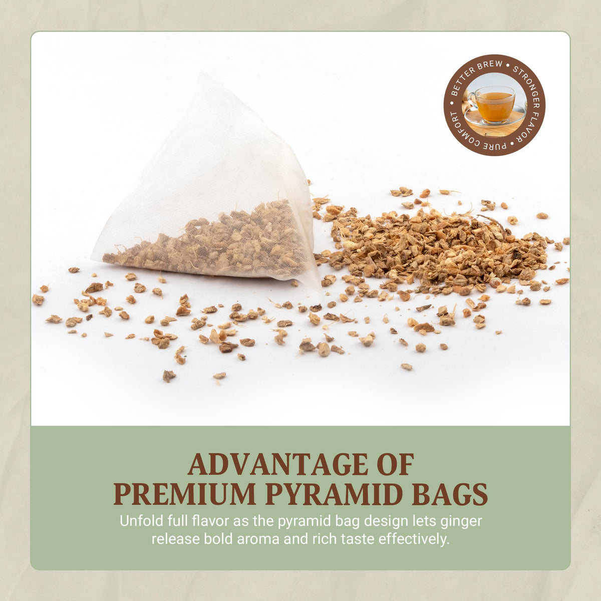 Yogi's Gift ginger tea bags in a resealable pouch to preserve freshness
