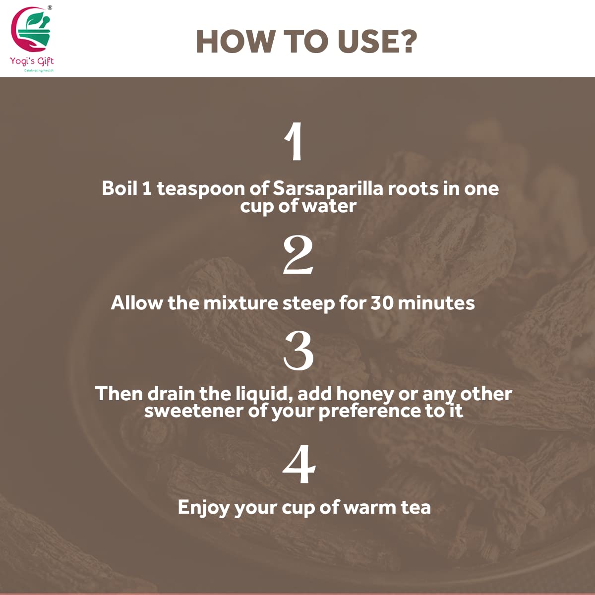 Yogi’s Gift Sarsaparilla Root for cocktails—simmer and mix with spirits