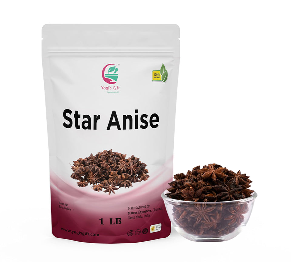 Yogis Gift star anise whole 16 oz for warm aroma in cooking