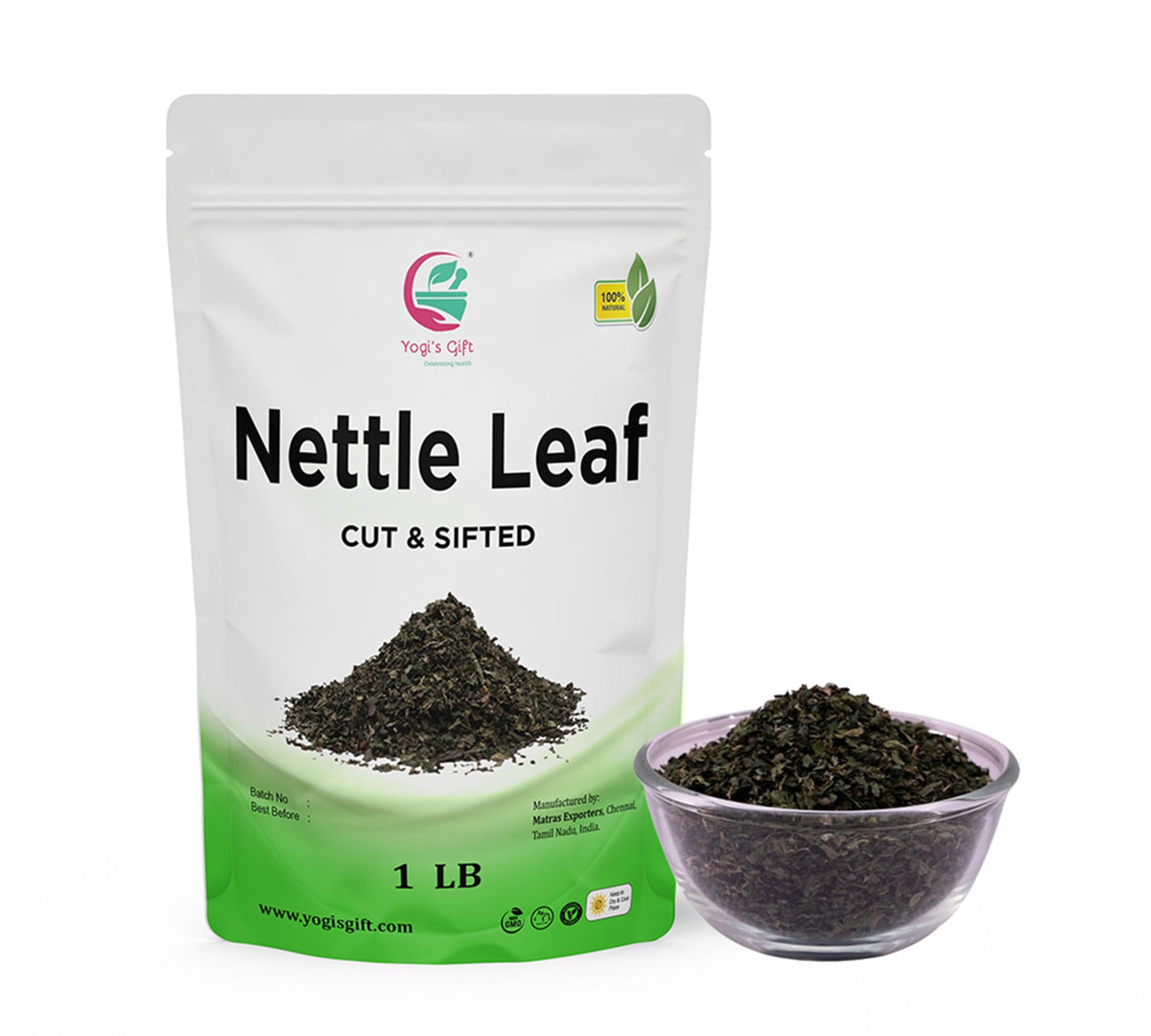 Yogi's Gift stinging nettle leaves dried bulk for soups and teas