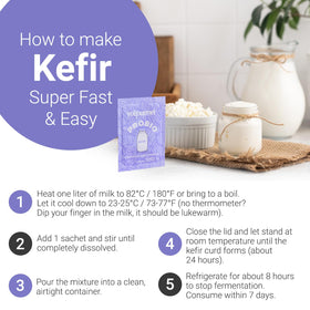 Kefir starter in a kitchen setup ready for homemade kefir rituals.