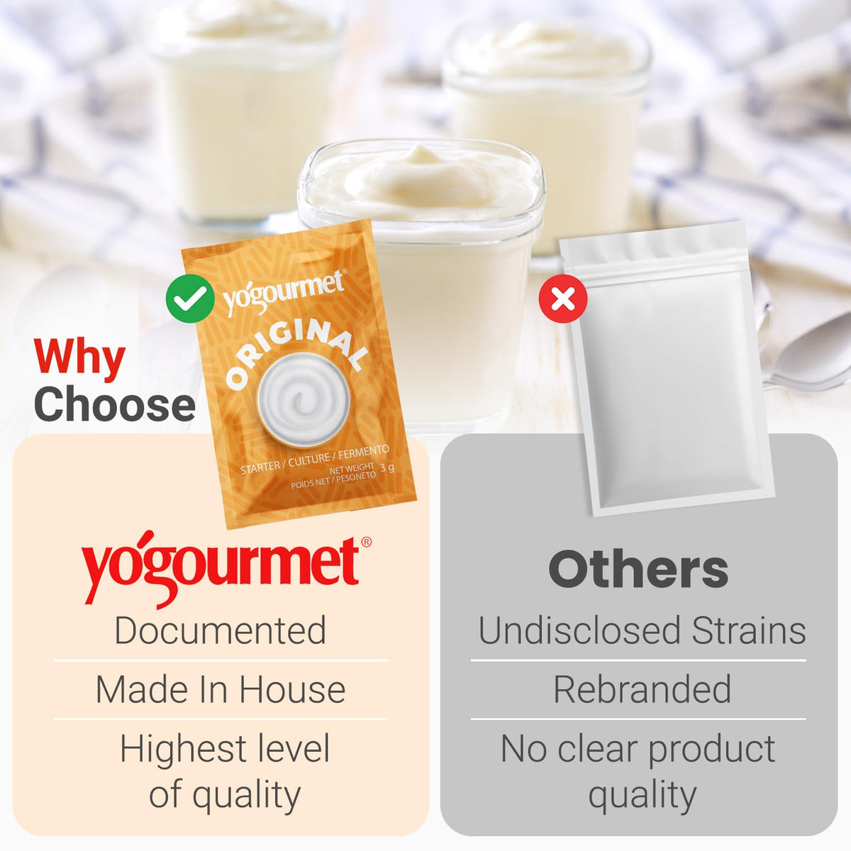 Label shows halal, kosher, gluten-free certifications for reassurance.