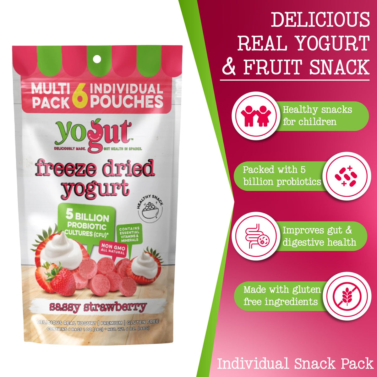 YoGut texture close-up reveals real fruit and light crunch.