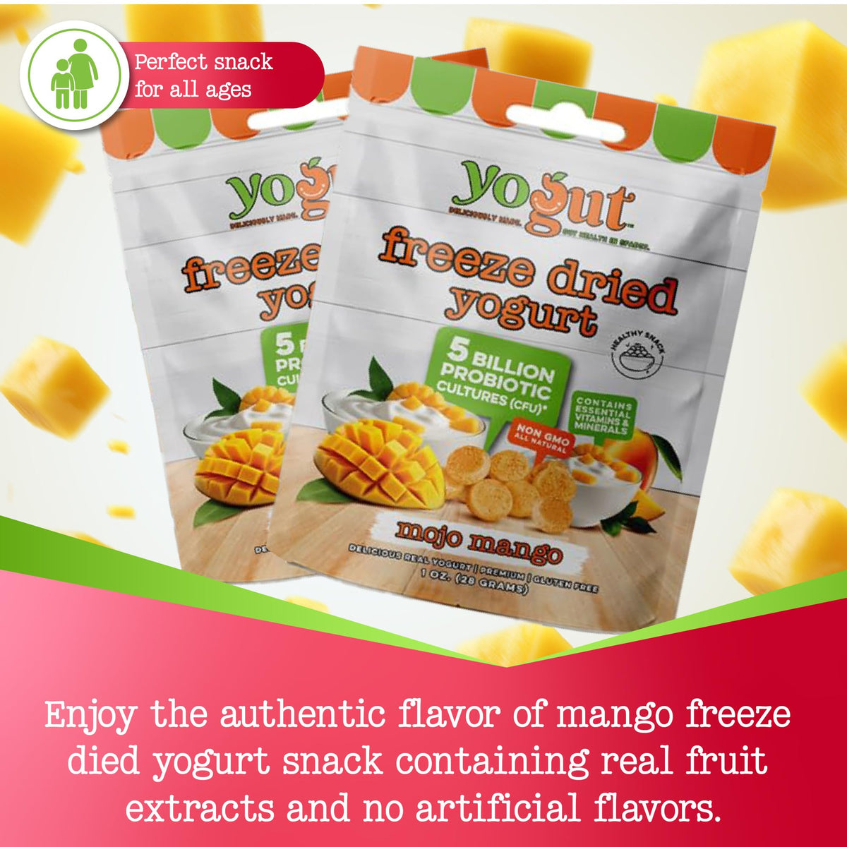 YoGut gluten-free label close-up: non-GMO ingredients for families.