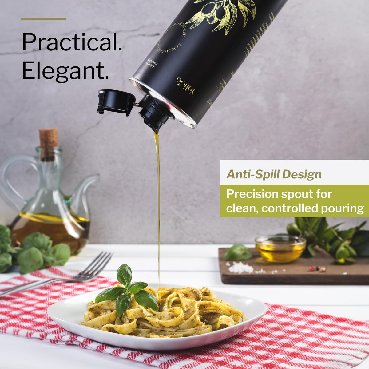 Yolioo glass bottle with label showcasing organic origin.