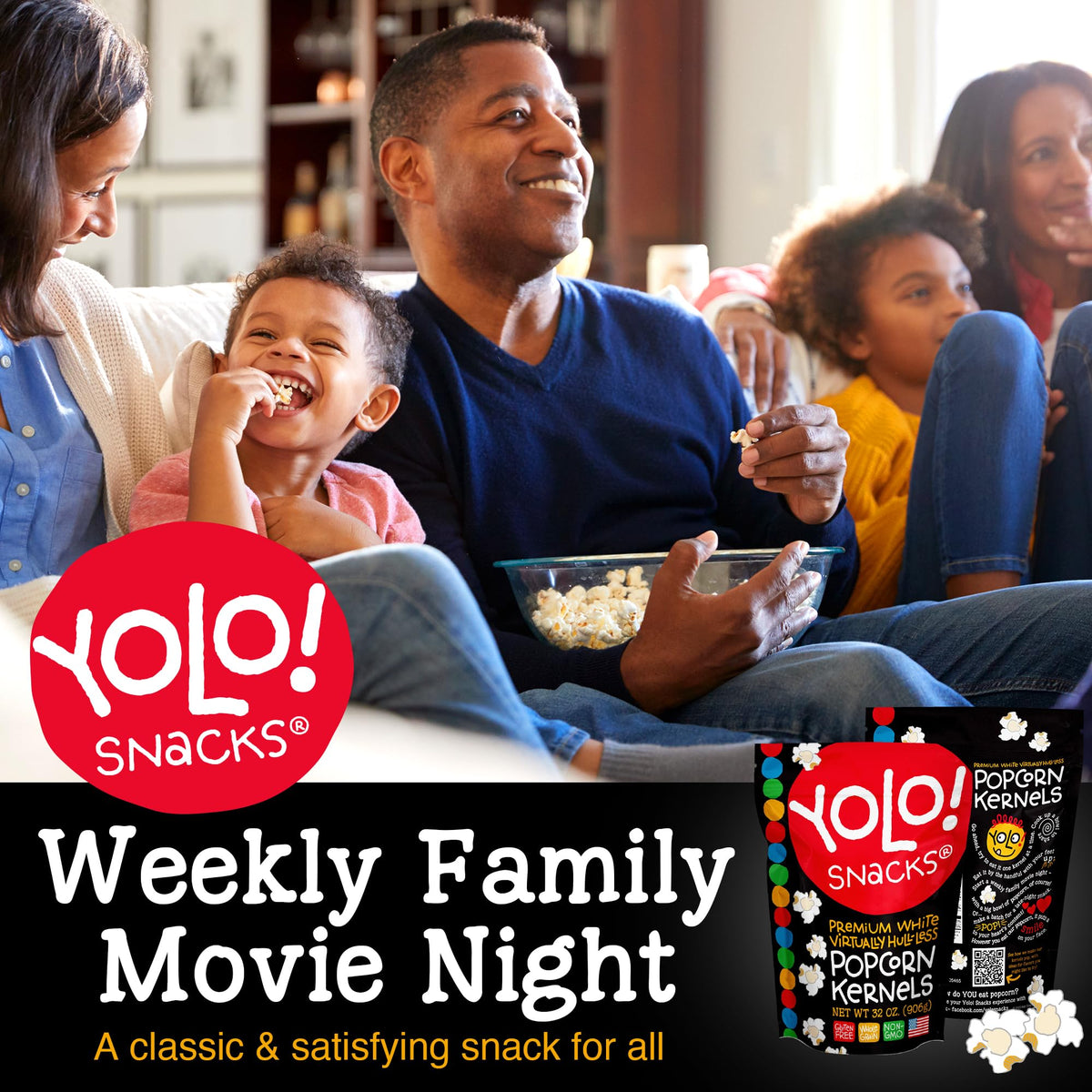 YOLO! popcorn in an air popper demonstrates quick, spill-free prep.