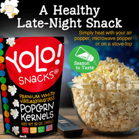 YOLO! microwave popcorn maker for convenient, fast snacking.