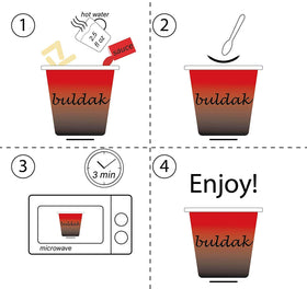 Yopokki Buldak Tteokbokki cooking steps visual for fast, tasty prep