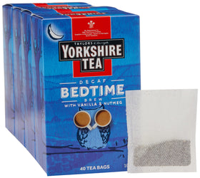 Yorkshire Tea Bedtime Brew tea bags ready for a relaxing evening routine.