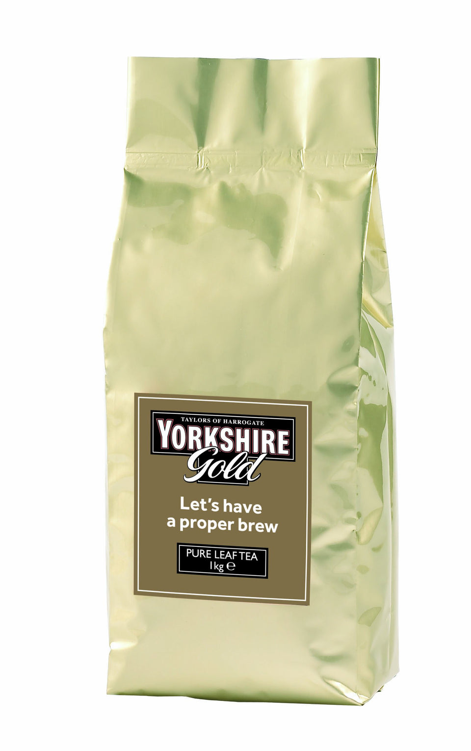 Yorkshire Tea Gold loose leaf 1kg bag ready for fresh morning brews.