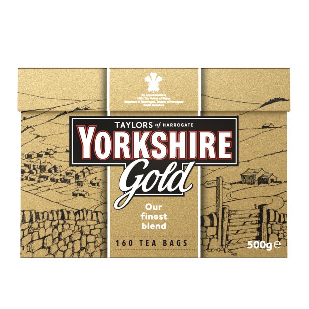 Yorkshire Tea Gold pillow tea bags deliver a rich, smooth cup for breakfast.