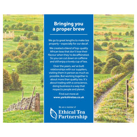 Individually wrapped Yorkshire Tea bags preserve freshness and aroma