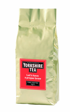 Yorkshire Tea loose-leaf 1kg bag for a bold morning cup