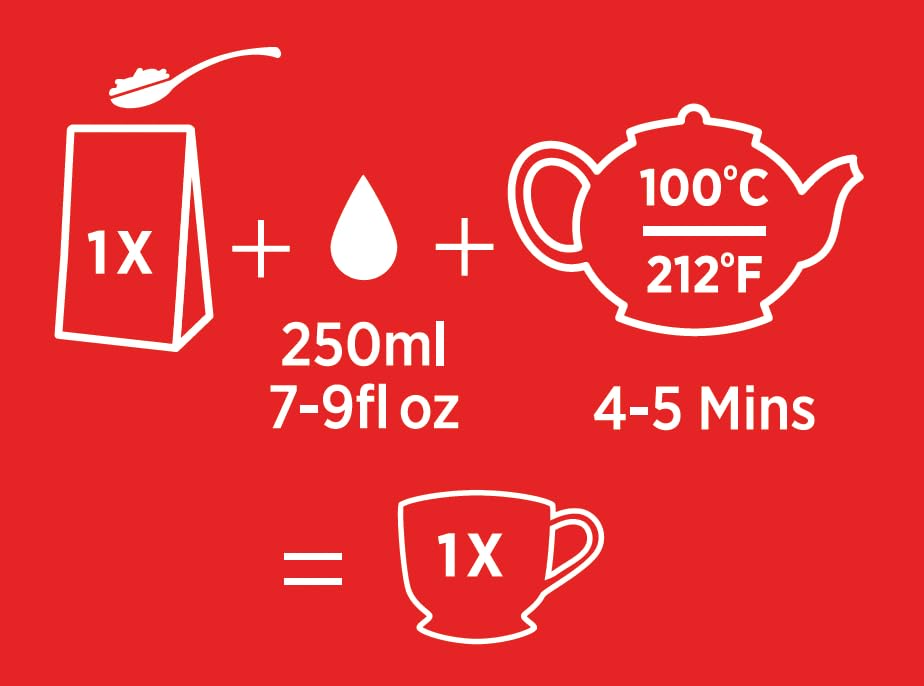 Pouring Yorkshire Tea into a mug for a rich brew