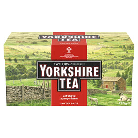 Yorkshire Tea pillow teabags offer quick, rich brews for busy mornings.