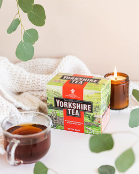 Yorkshire Tea rich, full-bodied blend, perfect for starting the day with a strong cup.