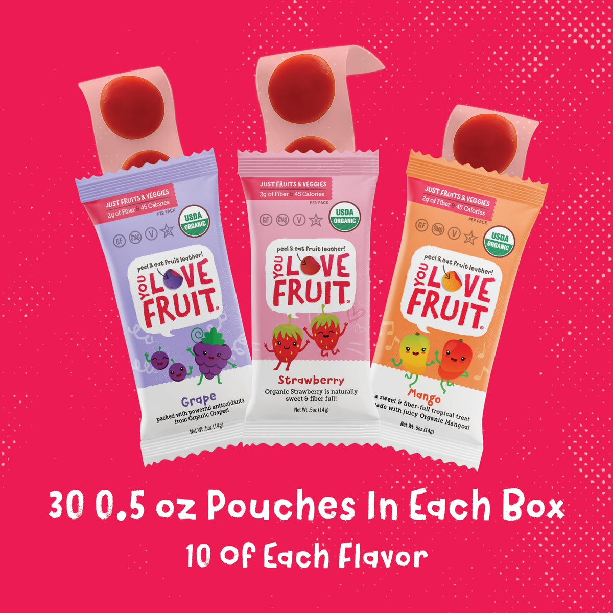 YOU LOVE FRUIT mango flavor close-up highlighting natural ingredients