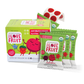 You Love Fruit SuperbERRY snacks front view in a 12-pack, ideal for healthy on-the-go snacking.