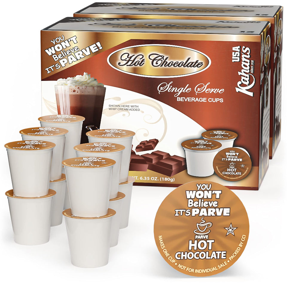 You Won’t Believe It’s Parve dairy-free hot chocolate cups, 2-pack for quick cozy mornings.
