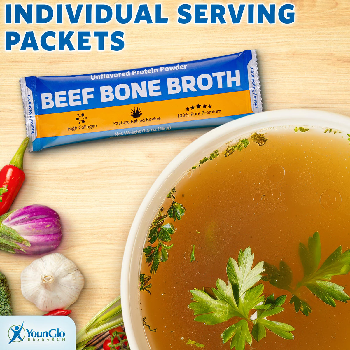 Collagen and gelatin visuals highlighting paleo and keto suitability