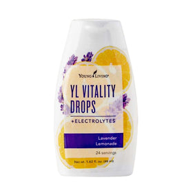 Young Living YL Vitality Drops Lavender Lemonade bottle for sugar-free hydration