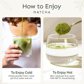 Yu Tea hot matcha in a cup with smooth, calming aroma.