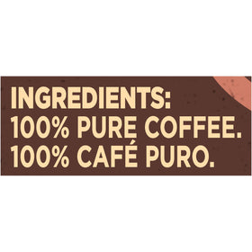 Yuban Dark Roast aroma burst captured in a close-up label shot.