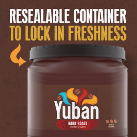 Cool, dry storage idea for Yuban Dark Roast to maintain freshness.