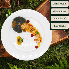 YUHO konjac fettuccine ingredients close-up featuring oat fiber texture.