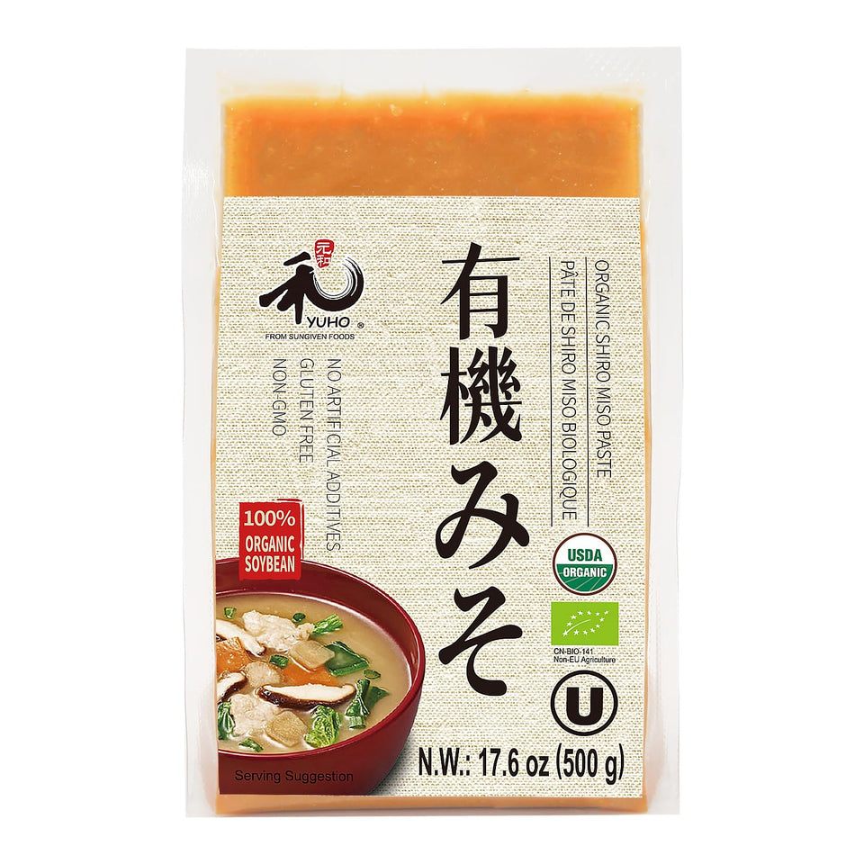 YUHO Organic Shiro Miso Paste 500g pack adds rich umami to quick soups