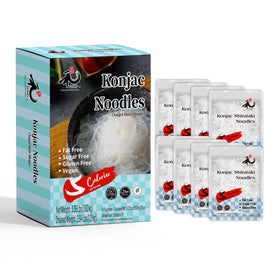 YUHO Shirataki noodles package front, a light low-calorie pantry staple