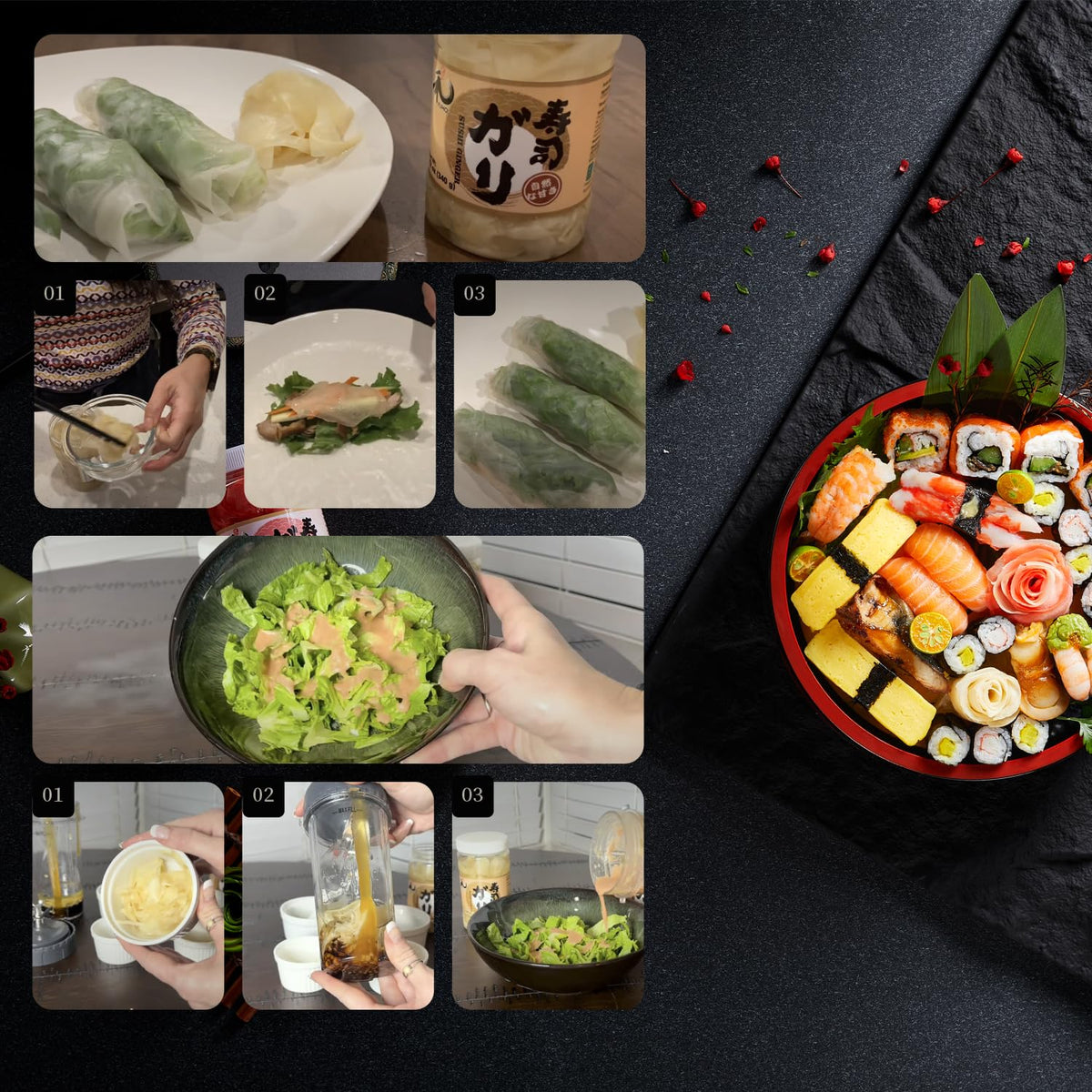 YUHO sushi ginger on a tasting board; bright notes invite tasting
