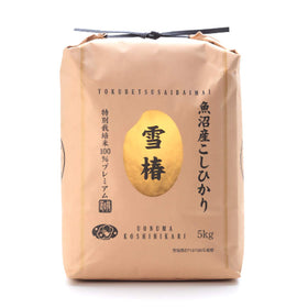 Yuki Tsubaki Koshihikari 11lb pack front view, ultra premium rice ideal for gourmet meals.