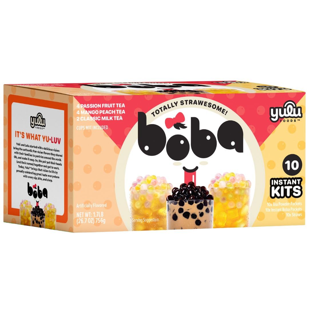 YULU FOODS boba bundle kit unboxed for quick, shareable bubble tea moments.
