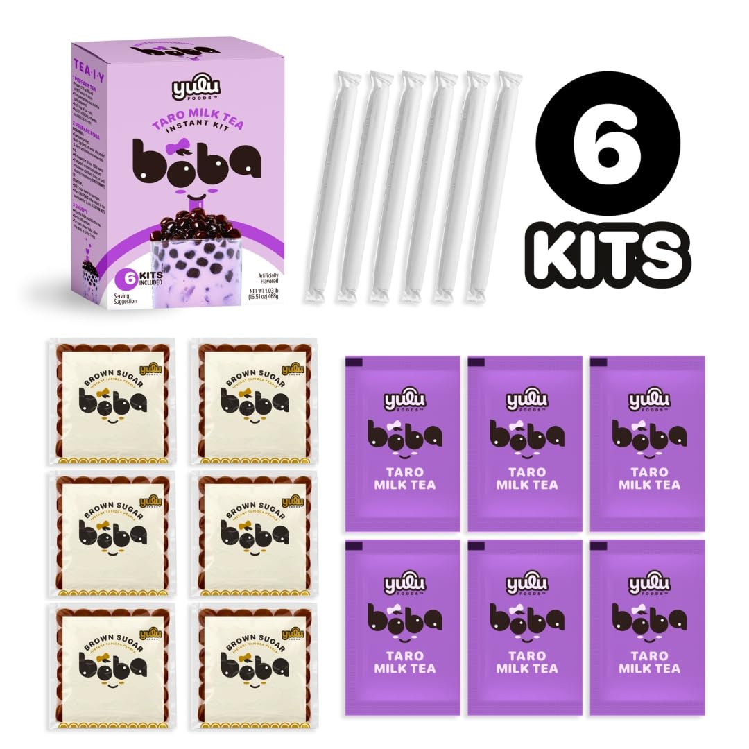 YULU FOODS extra-wide paper straws for easy sipping.