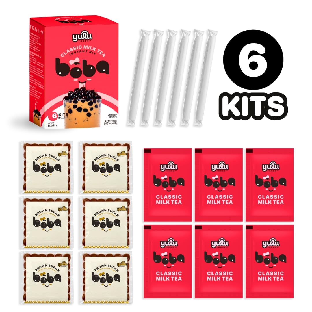 YULU FOODS extra wide paper straws for bubble tea sipping