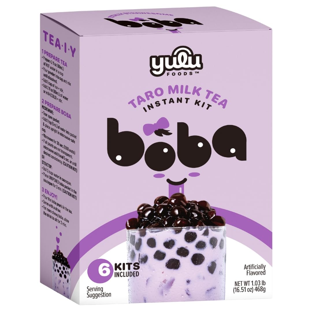 YULU FOODS instant bubble pearls brown sugar for quick bubble tea.